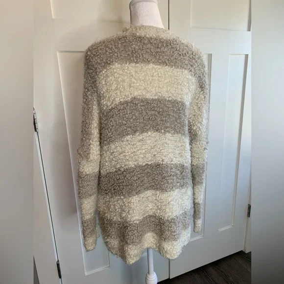 Free People Marshmallow Sweater Cardigan Ivory/Grey Size XS - Picture 6 of 14